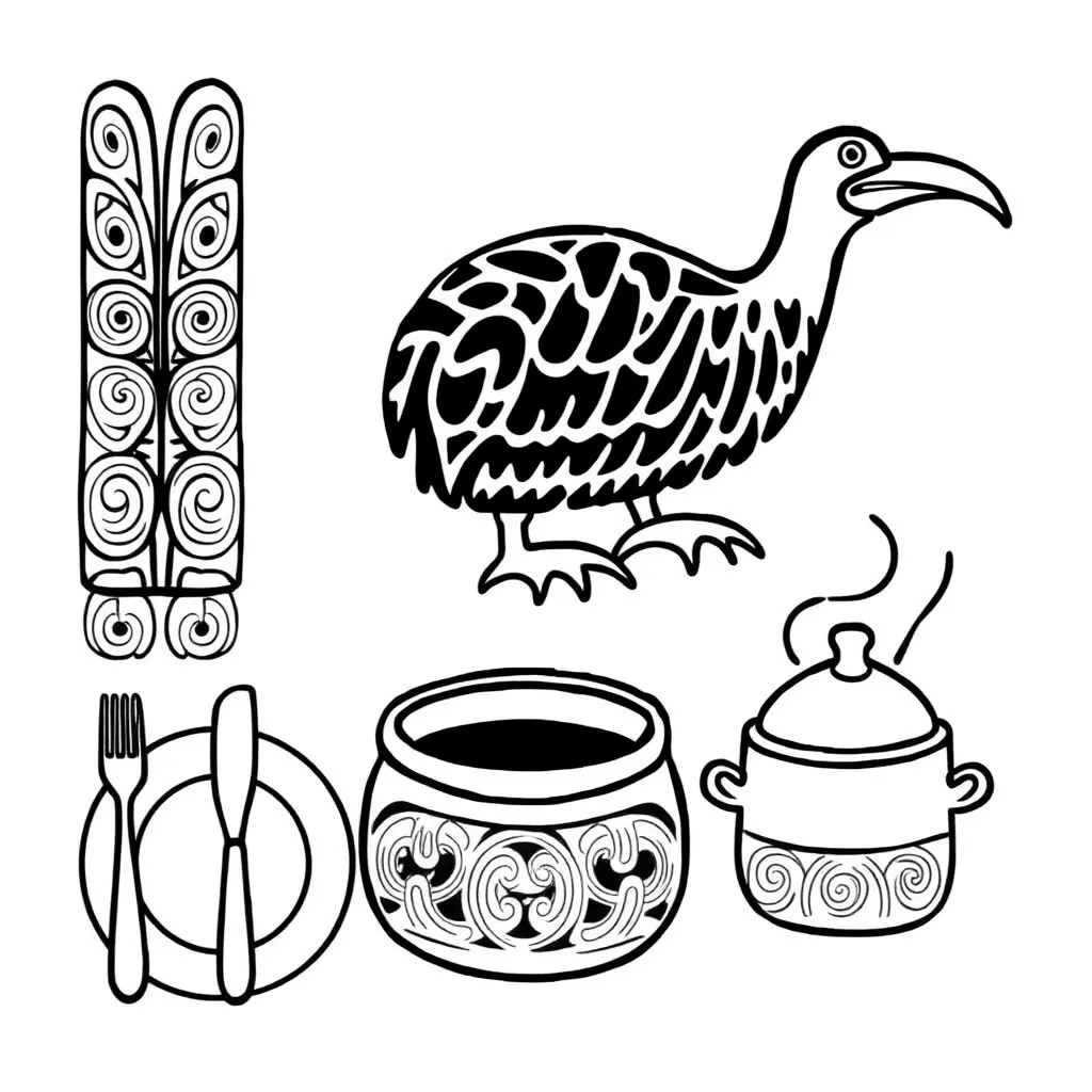 Hospitality word search illustration
