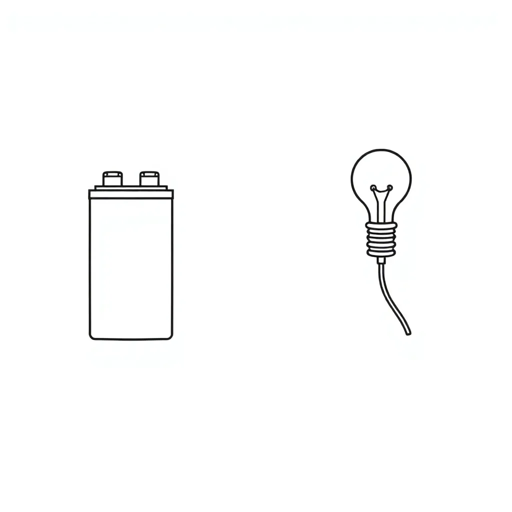 Electric circuit components illustration