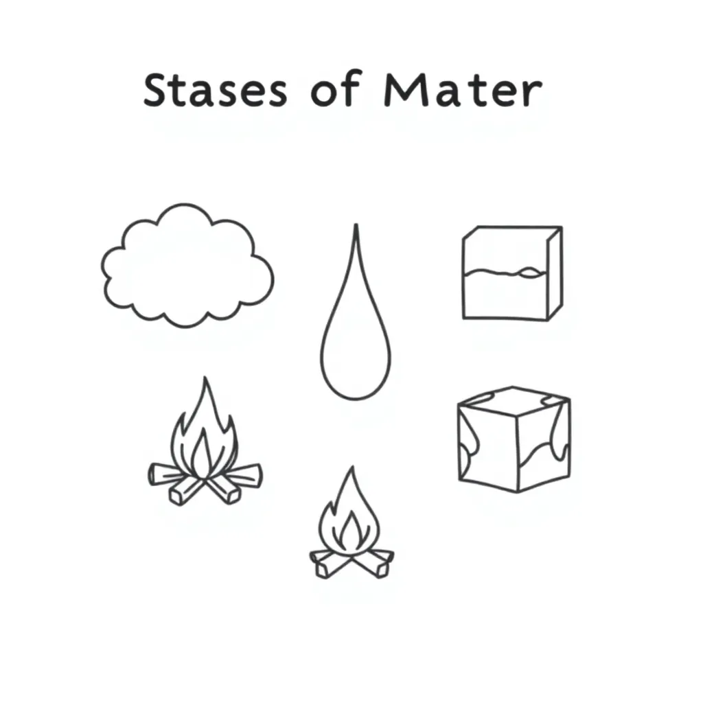 States of matter illustration