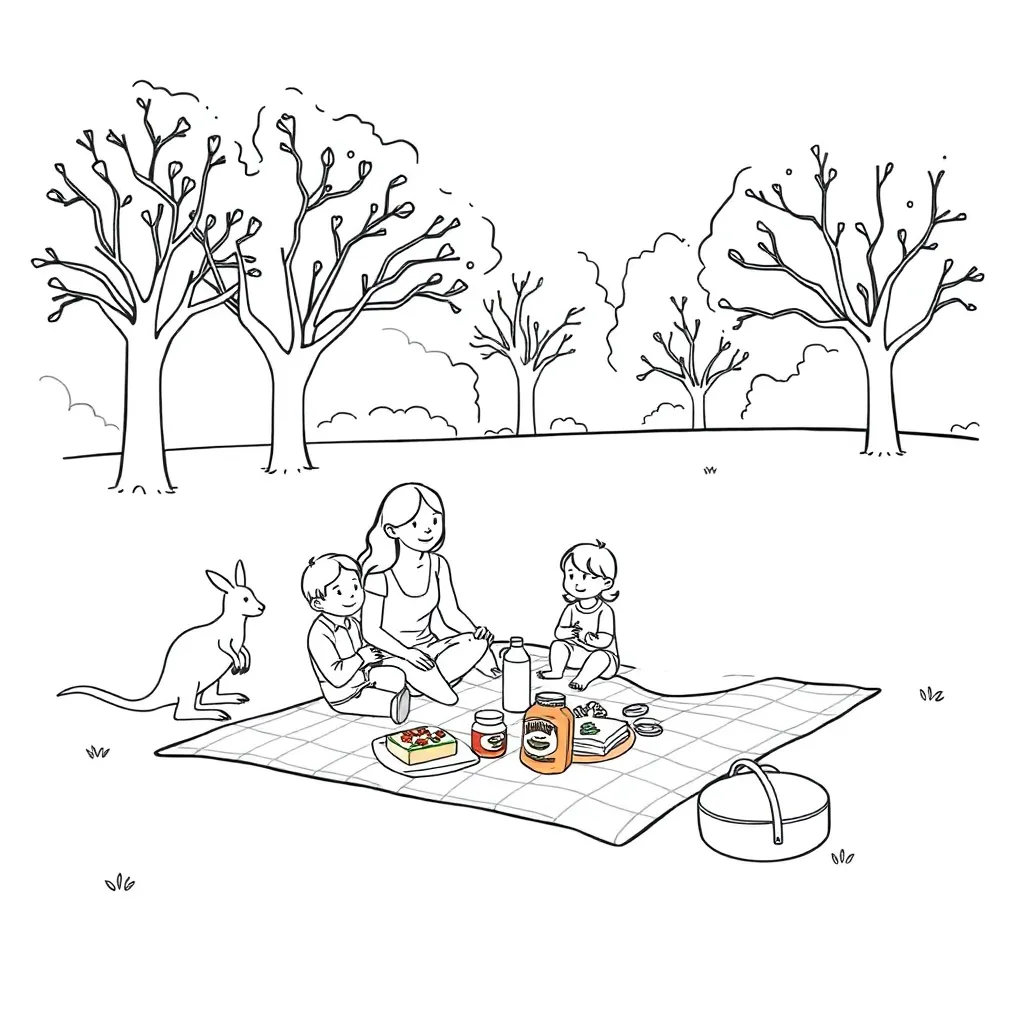 Fictional family illustration