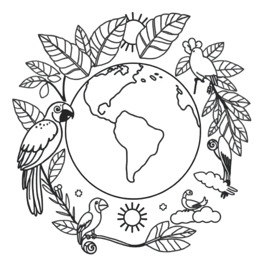 Globe showing the Equator line