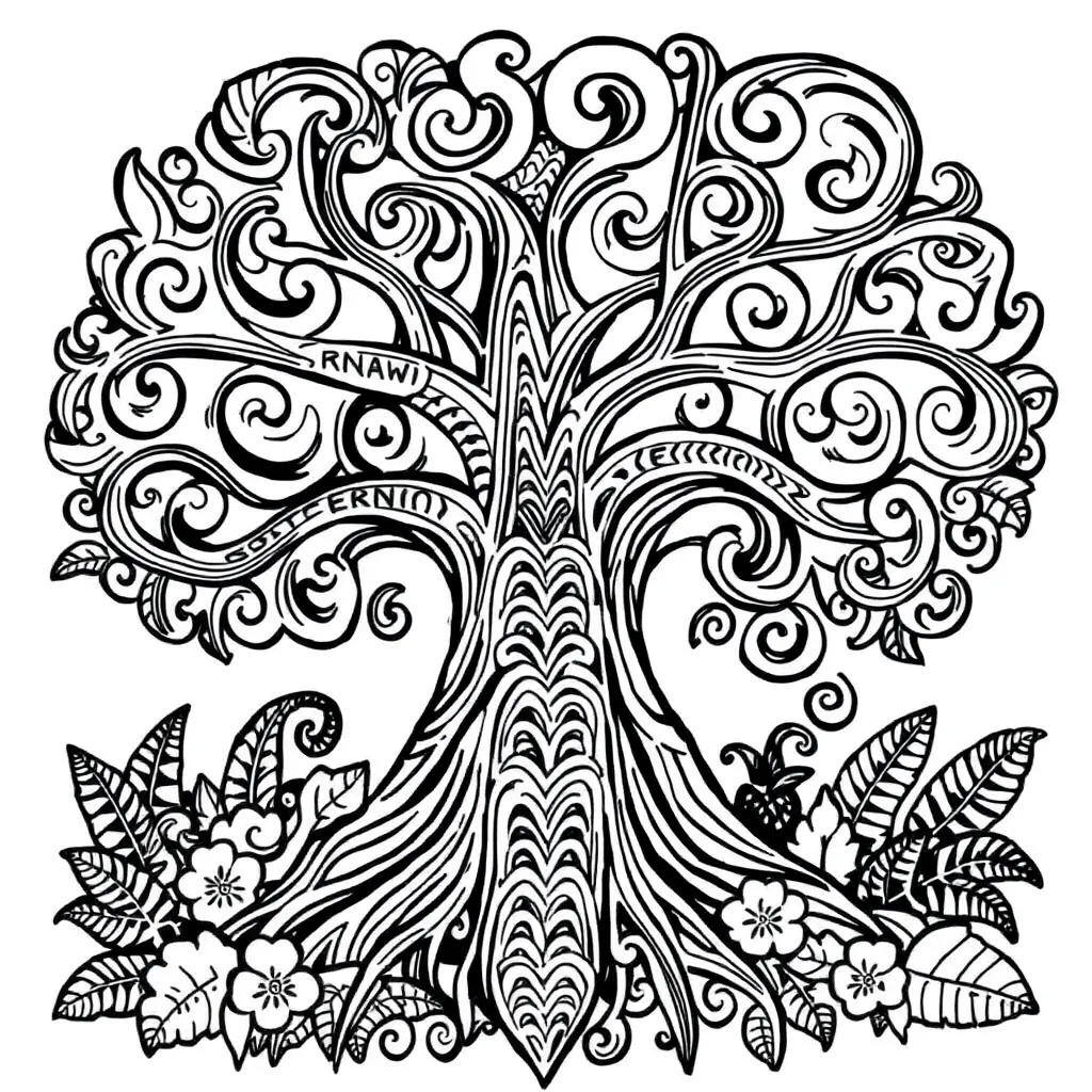 Māori family tree illustration