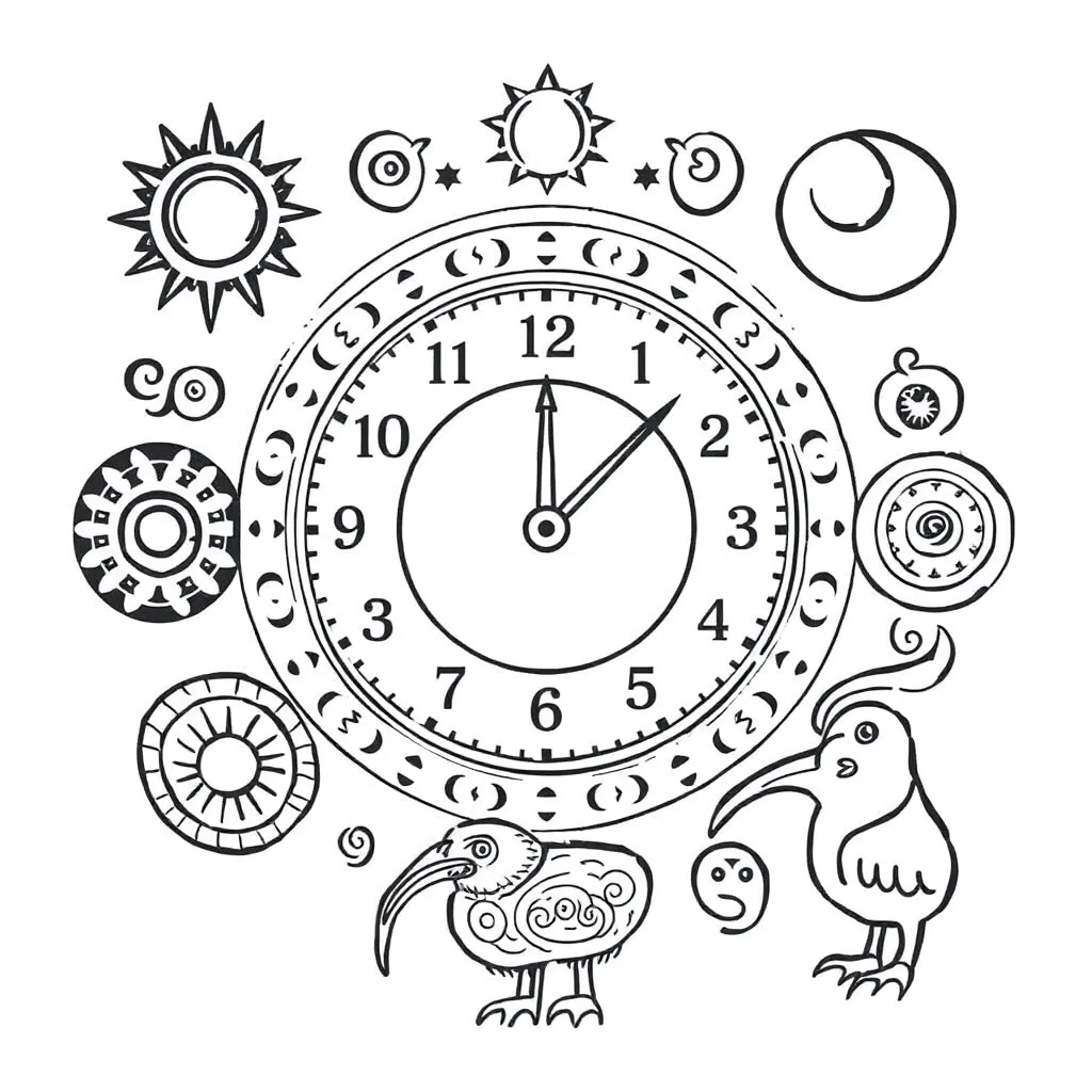 Clock showing time