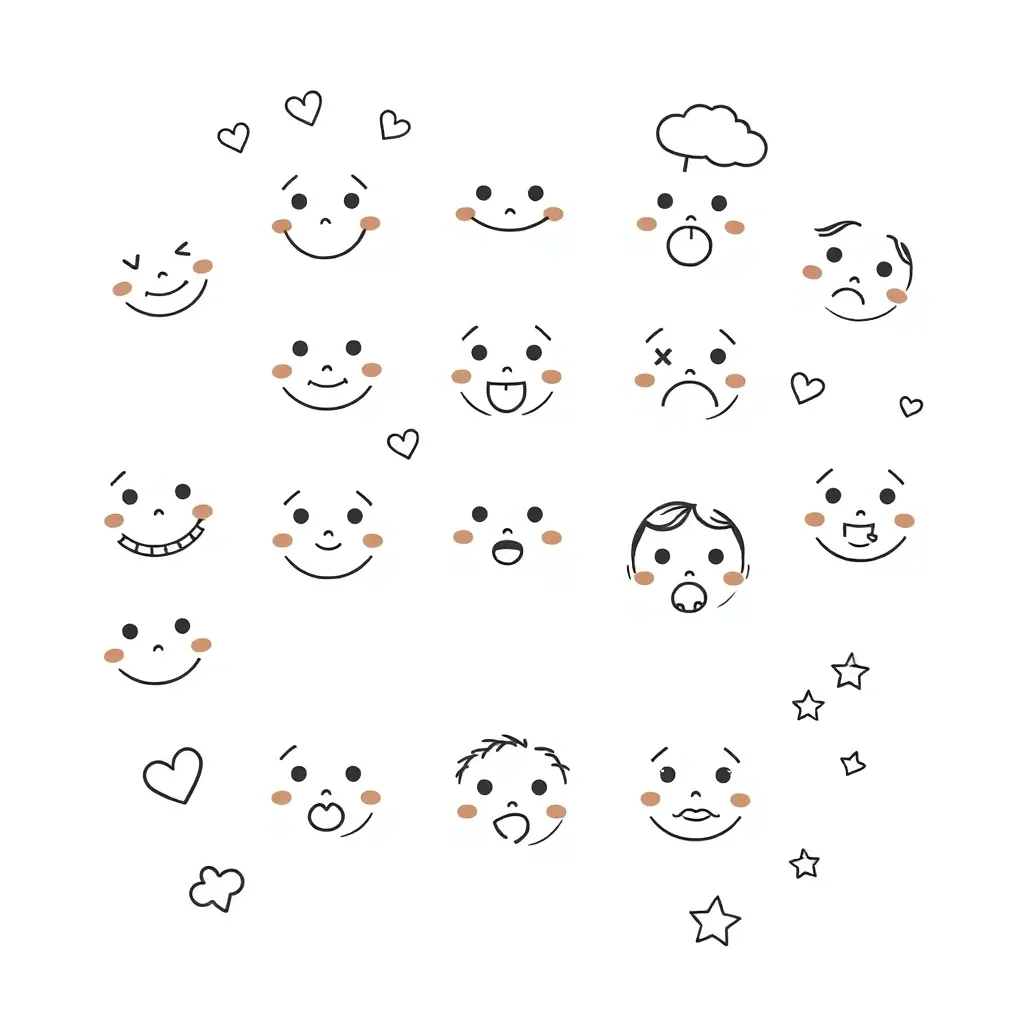 Emotions and feelings illustration