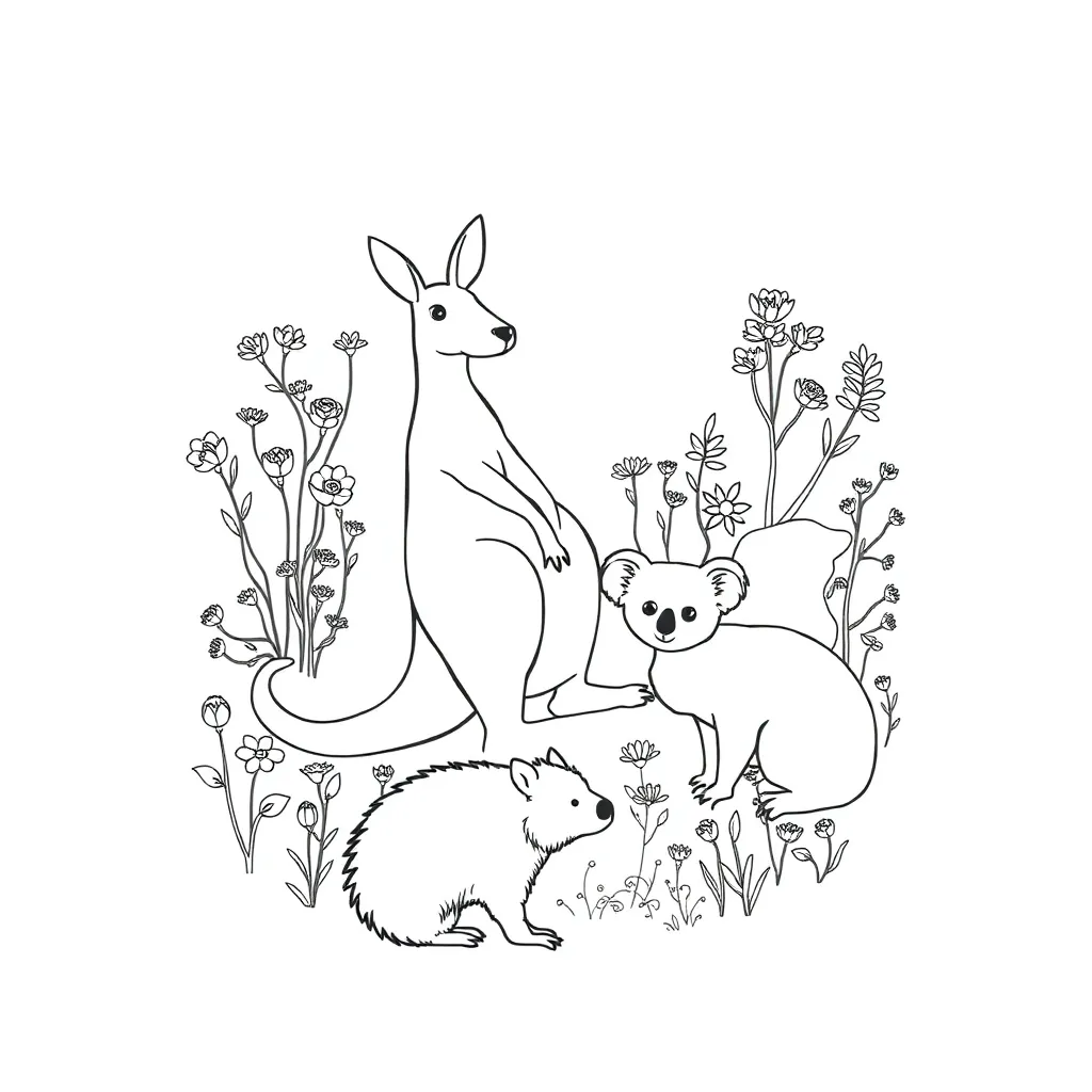 Pets reading books illustration