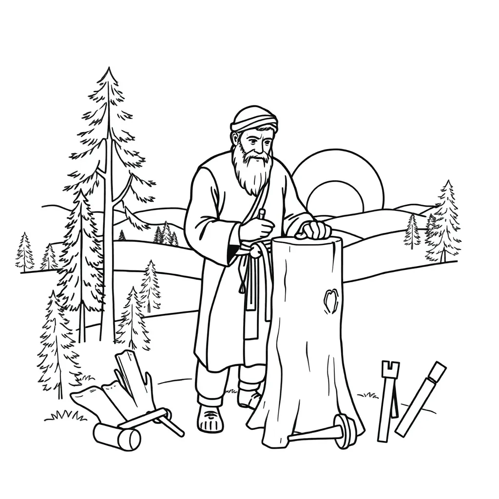 Young George Washington Carver exploring nature