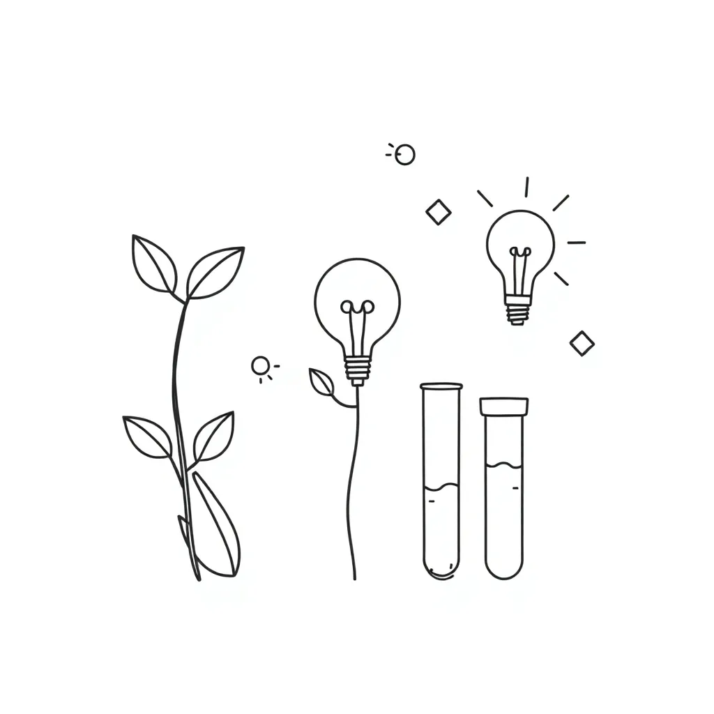 George Washington Carver with plants and inventions