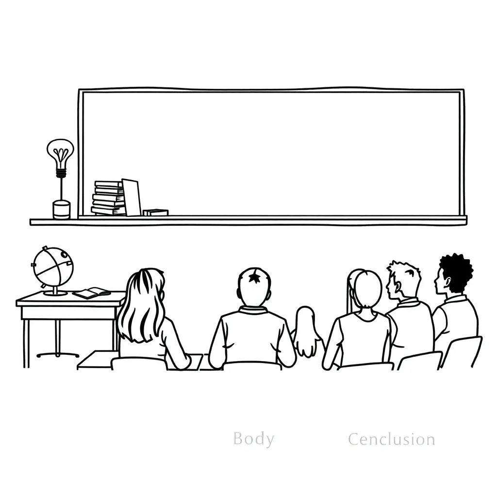 Writing structure illustration