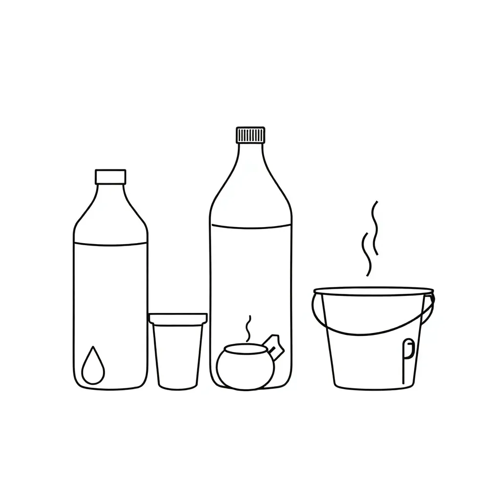 Cooking containers and measuring jugs