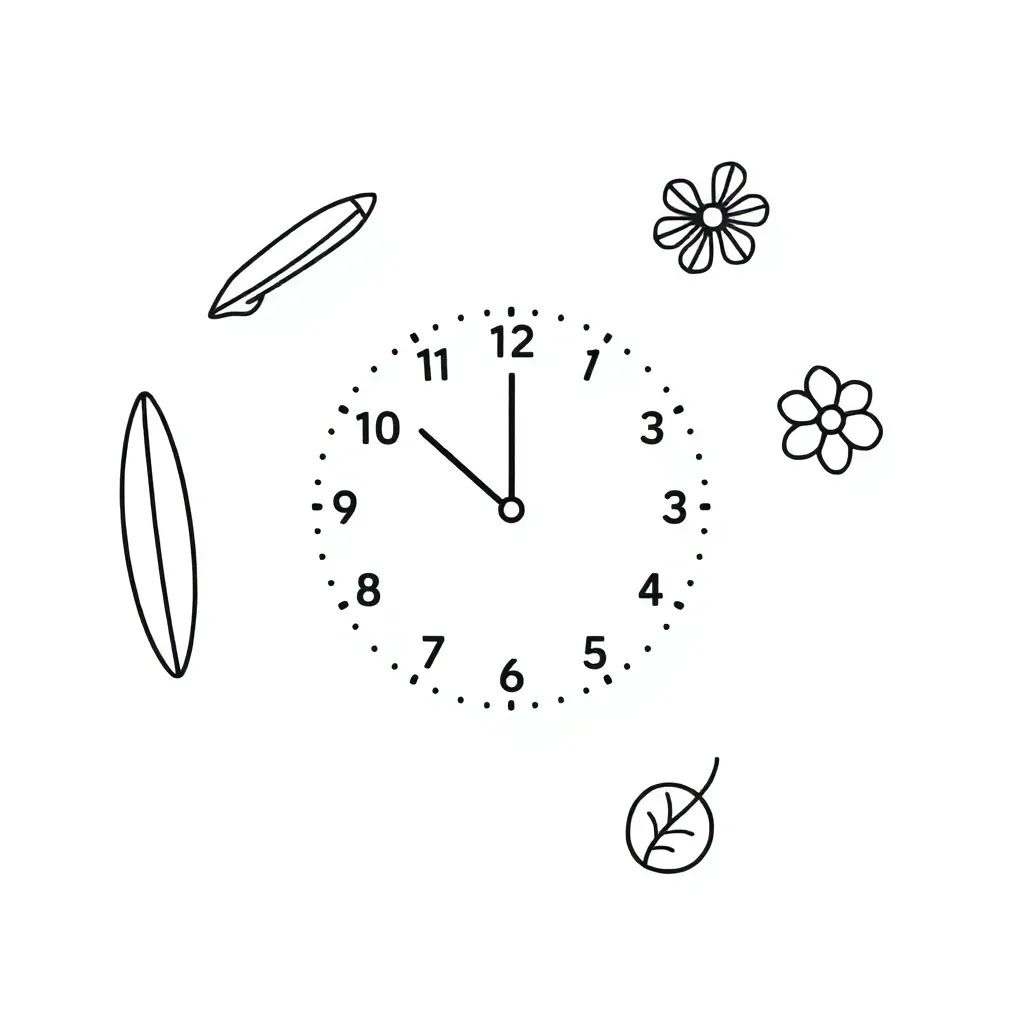 Clock and calendar illustration