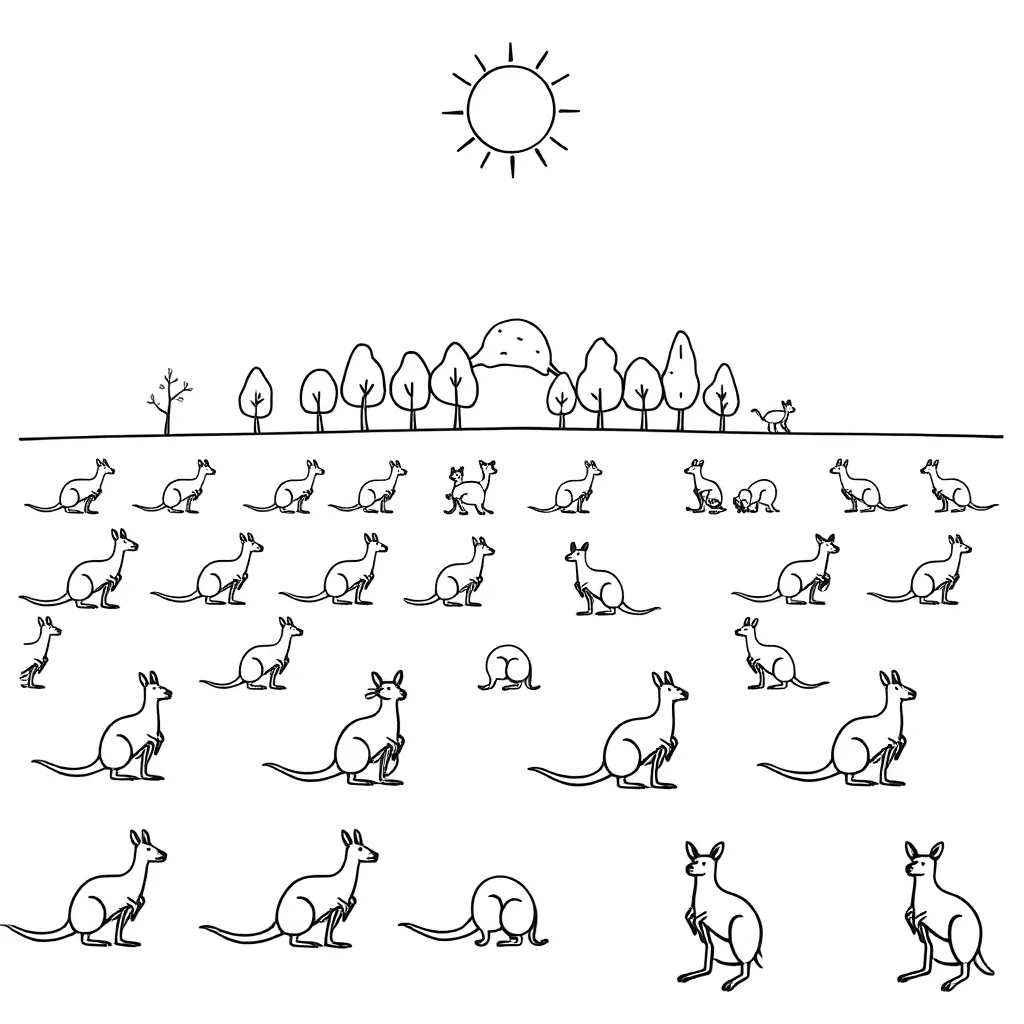 Grid paper with array illustration