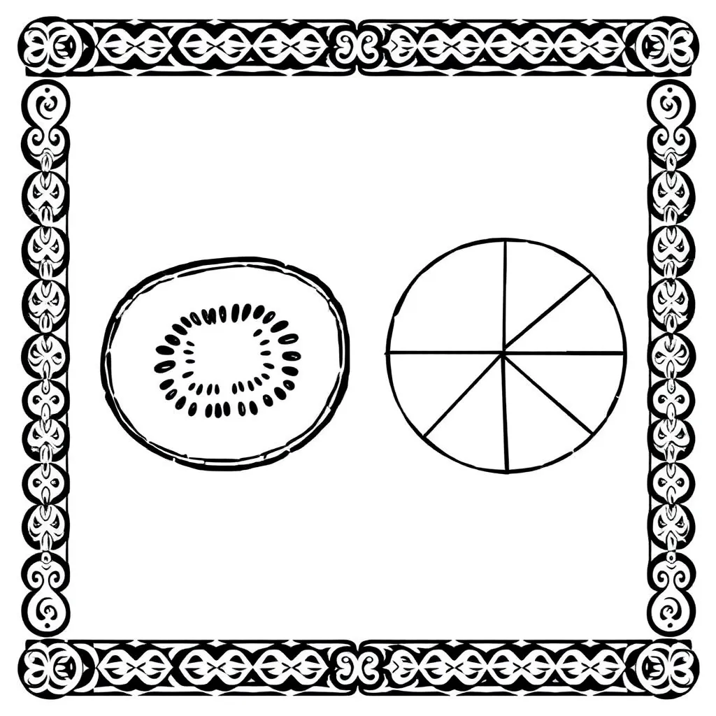 Fruit fractions illustration