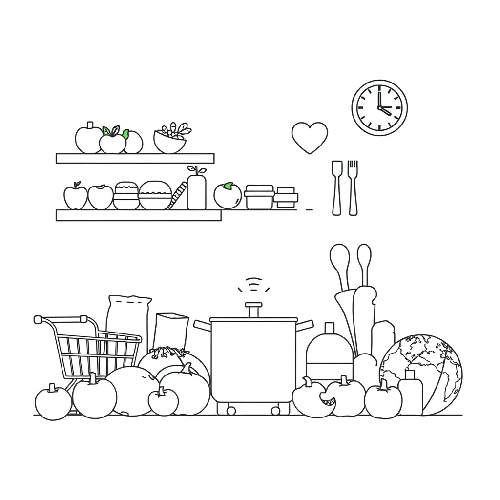 Food advertising analysis illustration