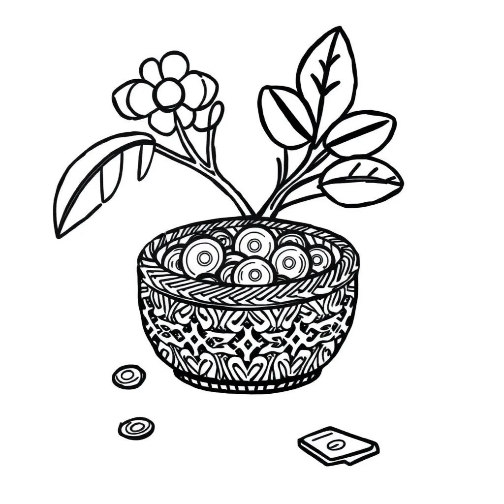 Maori money and coins illustration