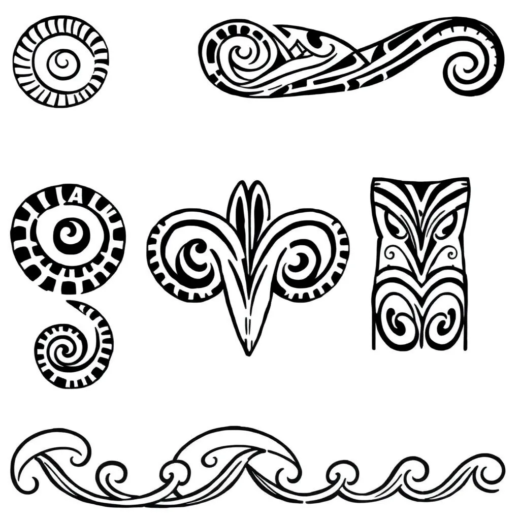 Māori tukutuku pattern illustration