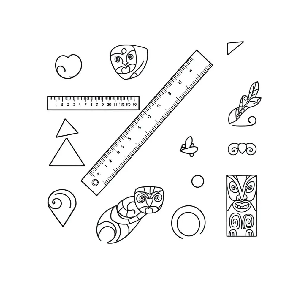 Ruler and measuring tools illustration