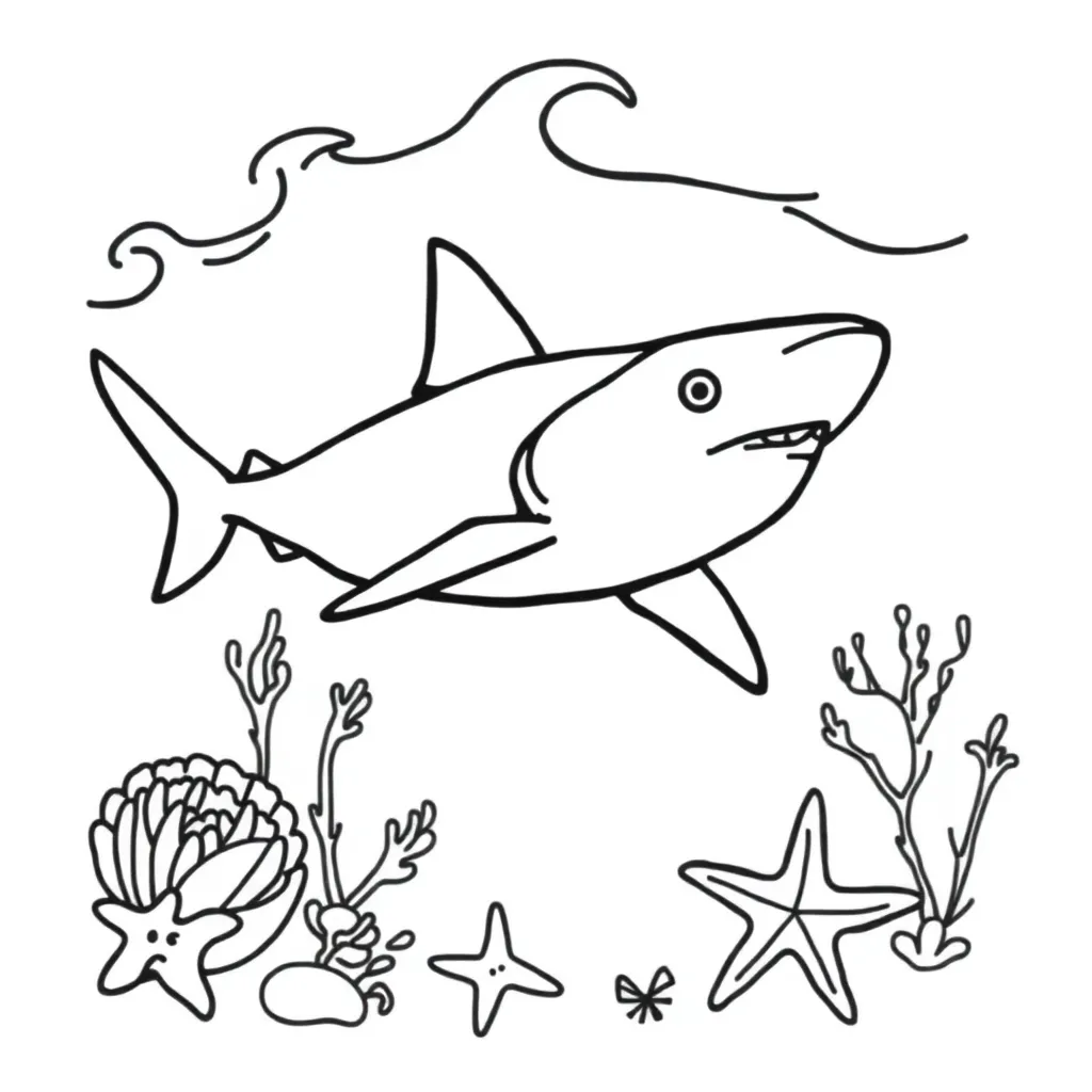 Shark swimming in ocean