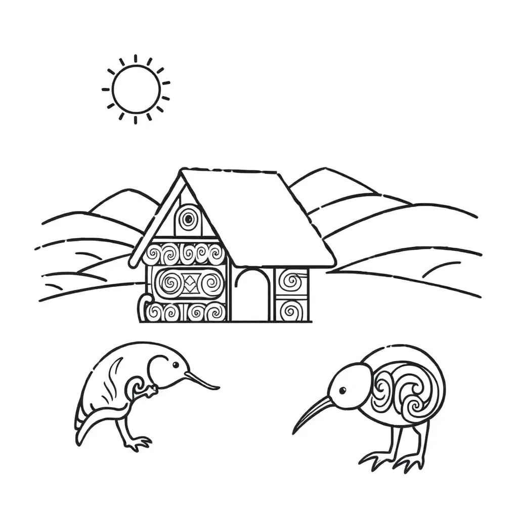 Māori greeting illustration