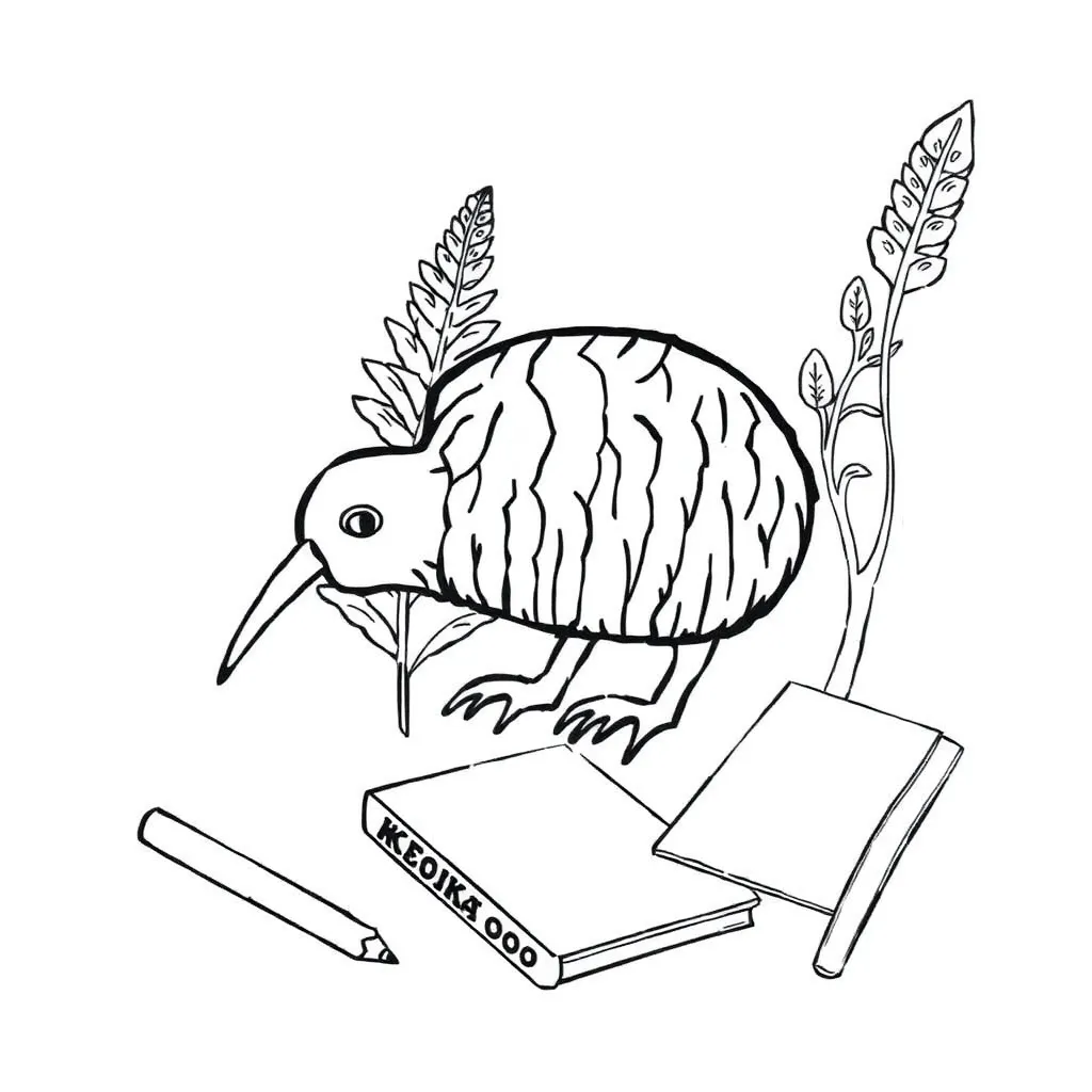 Student writing a story