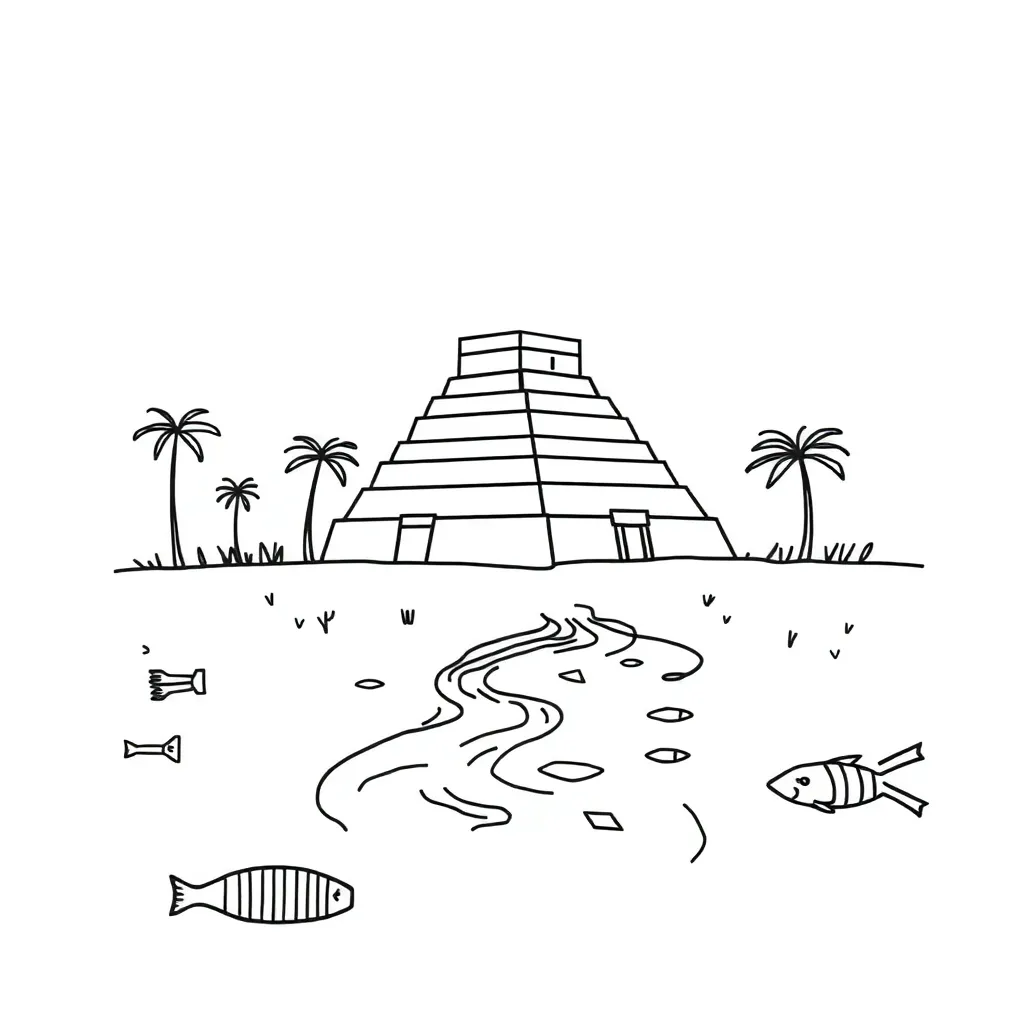 Ancient Mesopotamia map illustration