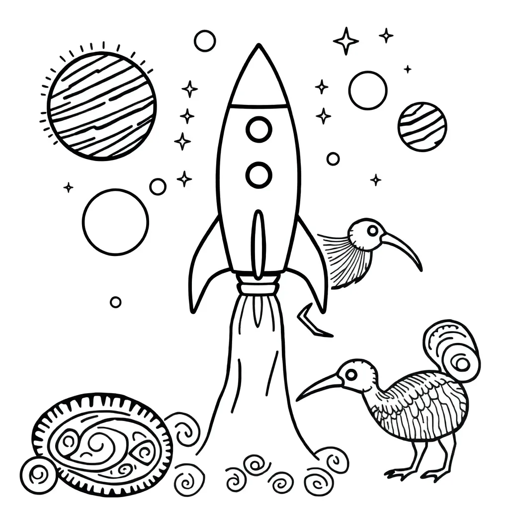 Solar system with planets orbiting the sun