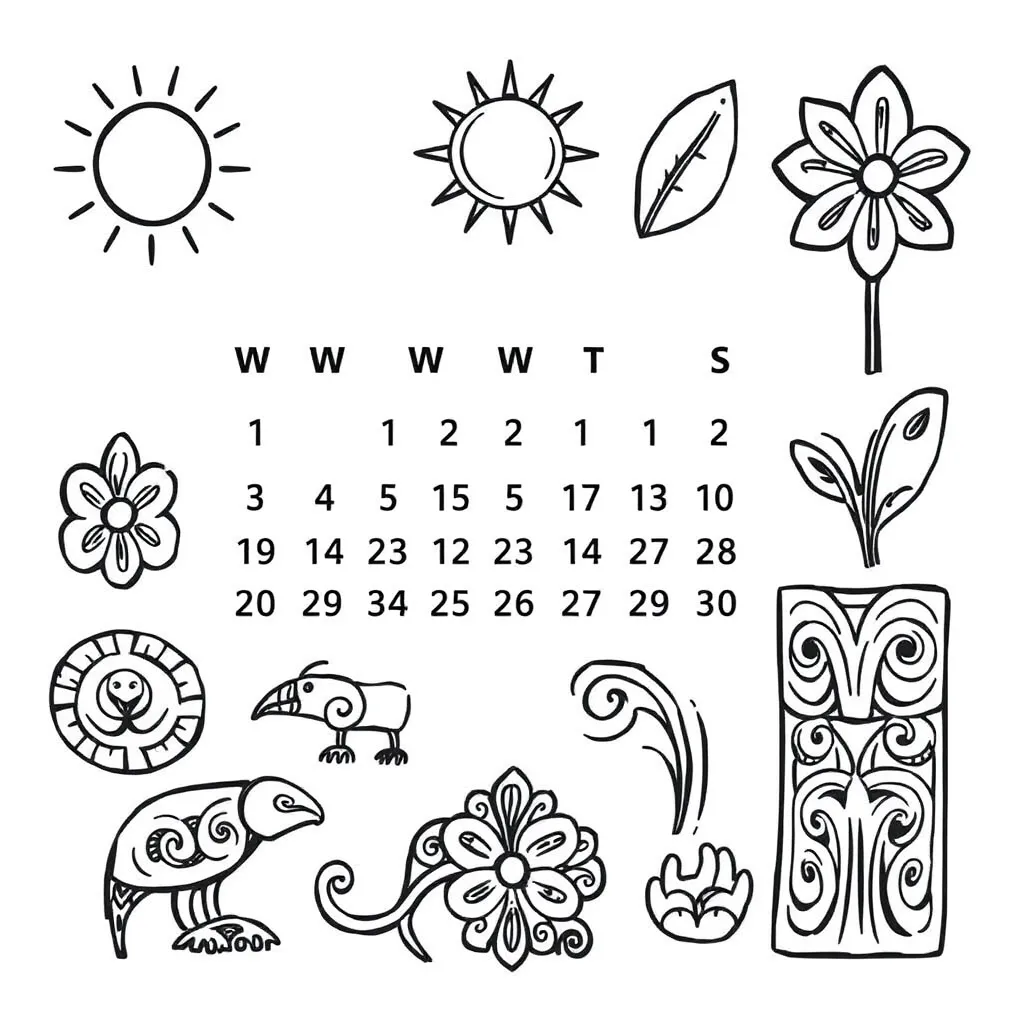 Calendar and celebration icons