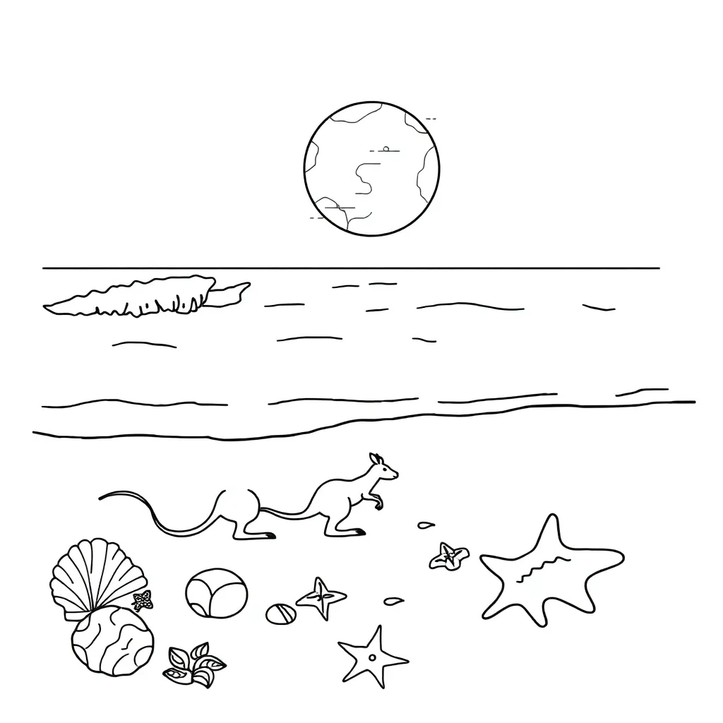Earth, Moon and Sun system showing tidal effects