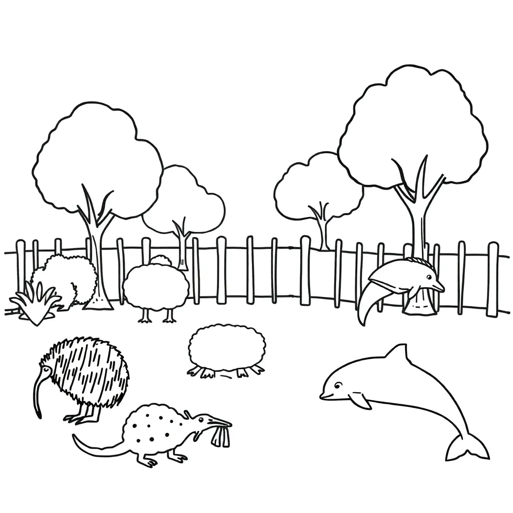 Zoo animals illustration