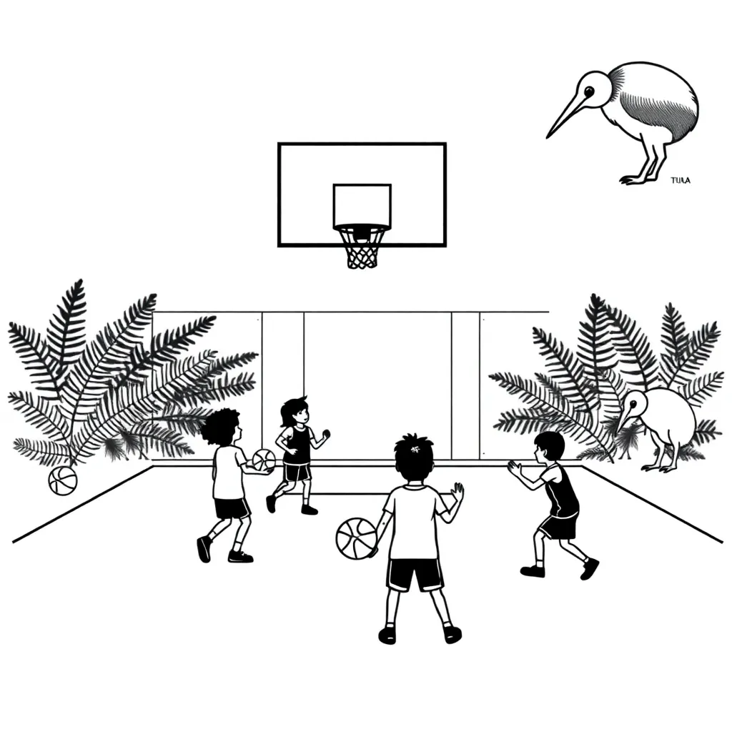 Basketball player passing ball