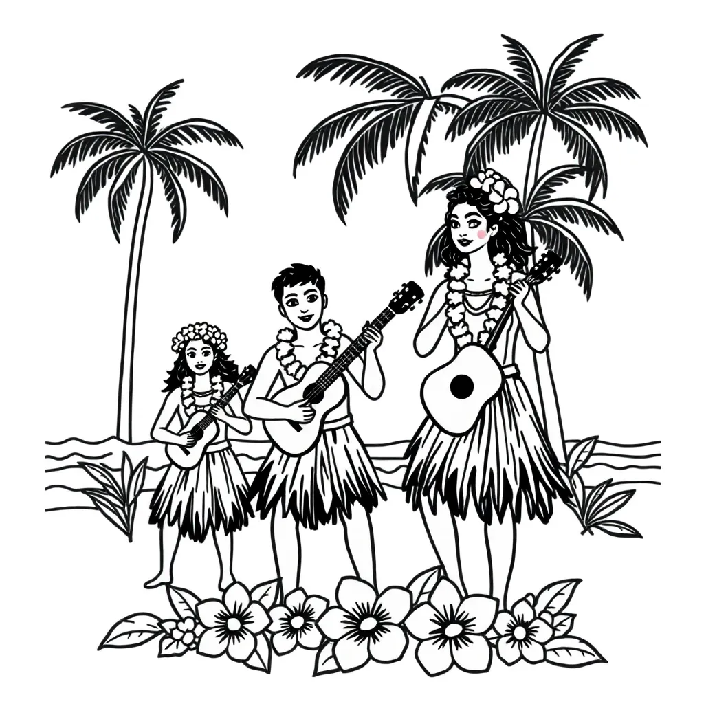 Samoan cultural celebration illustration