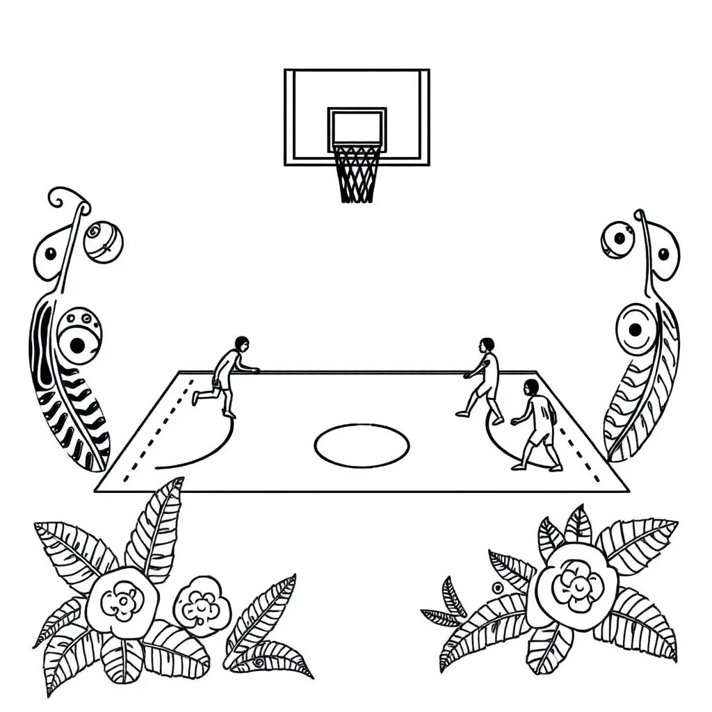 Basketball player passing