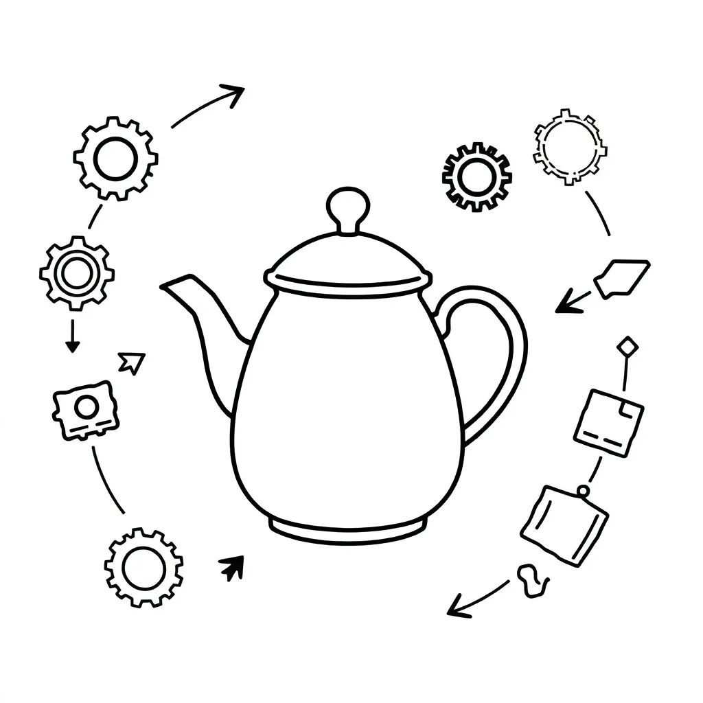 Design tools and creative elements illustration