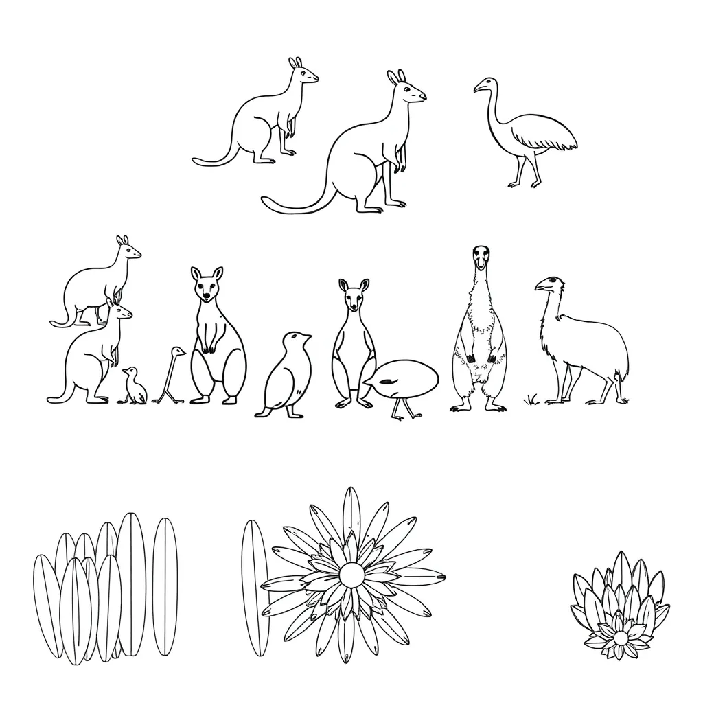 Numbers and counting patterns illustration