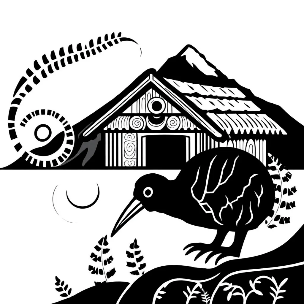 Māori greeting illustration