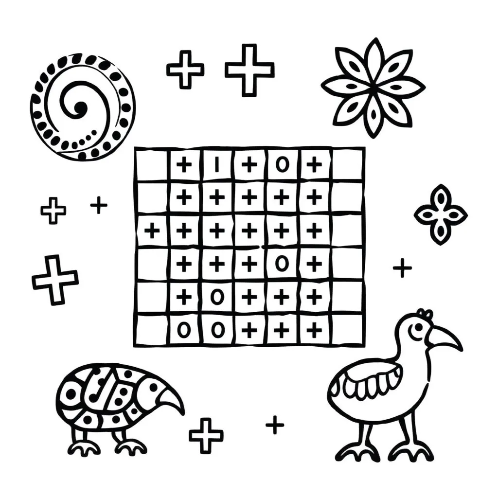 Math practice grid illustration