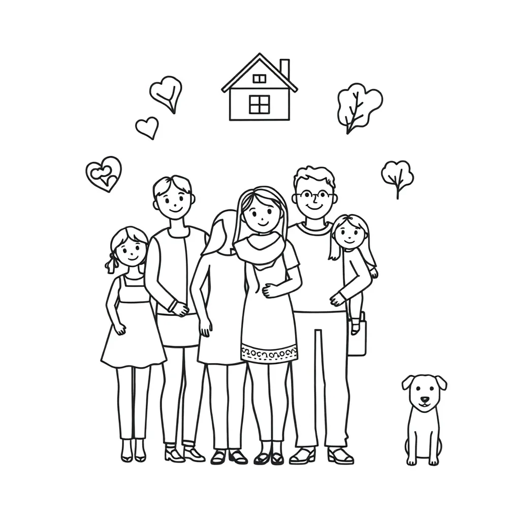 Happy family illustration