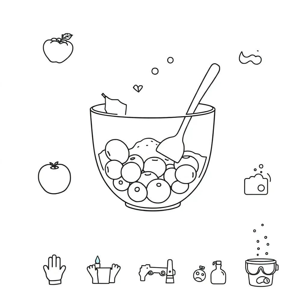 Science mixing ingredients illustration