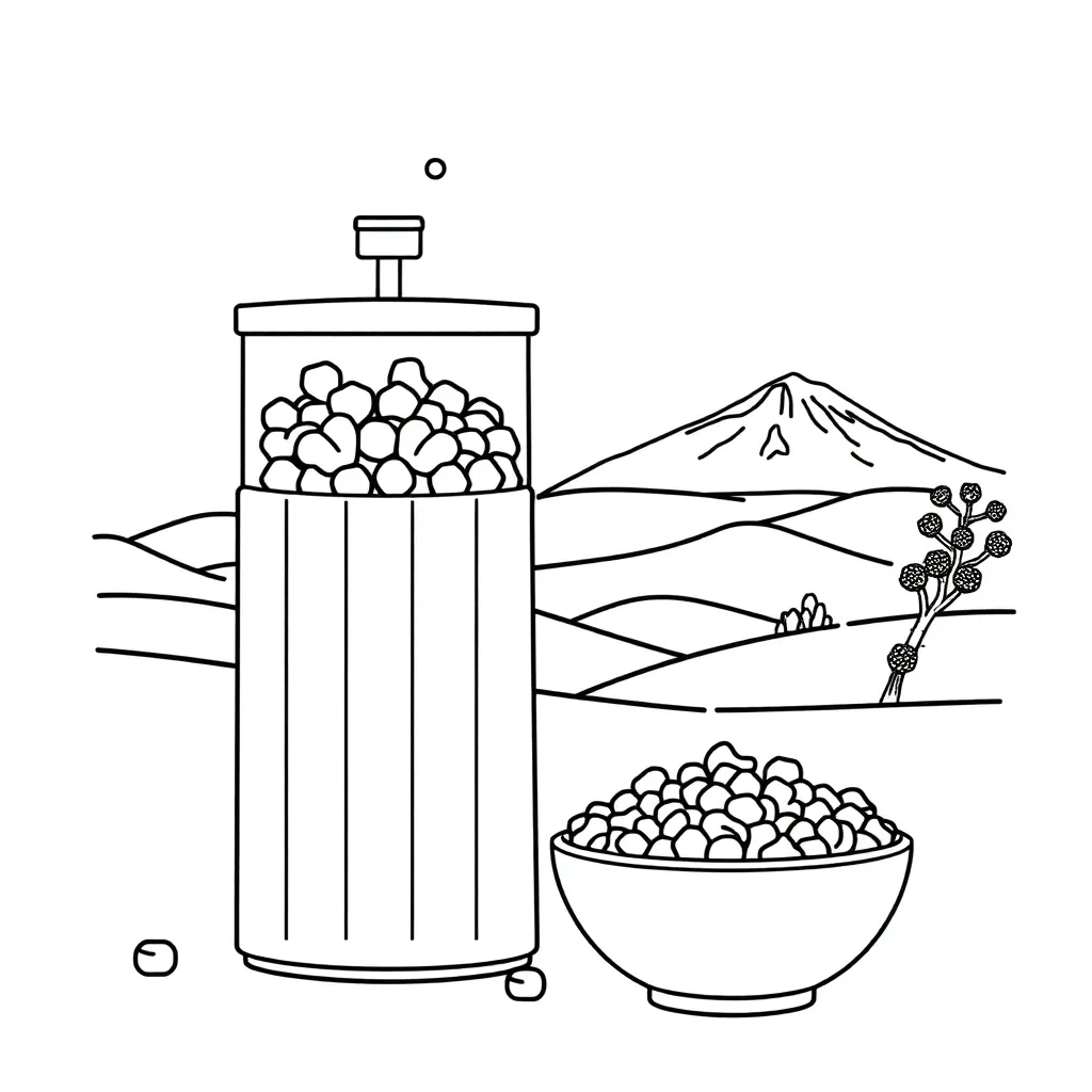 Popcorn making illustration