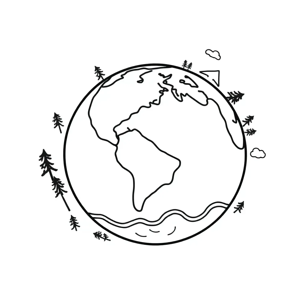 Earth's four systems illustration