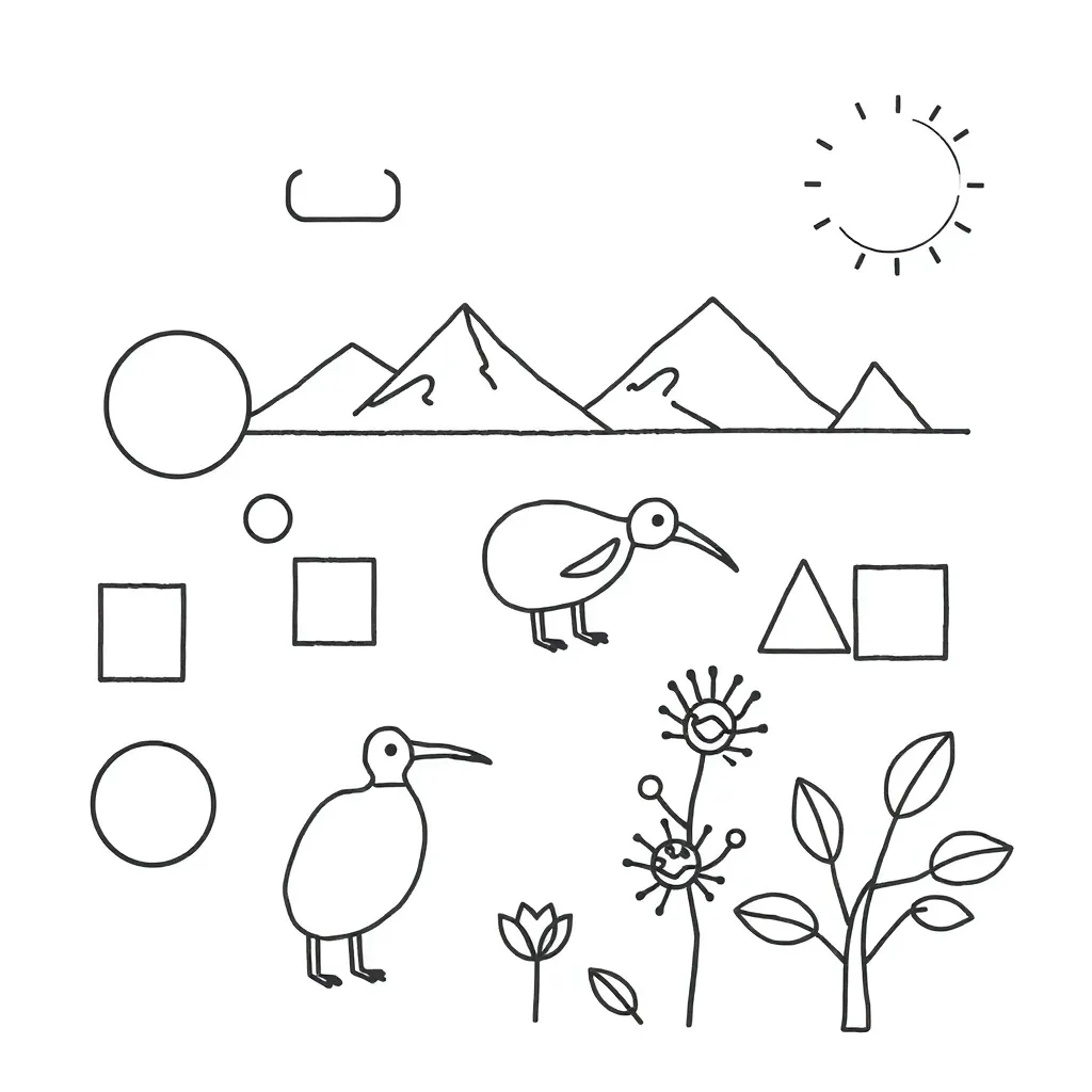 3D shapes illustration
