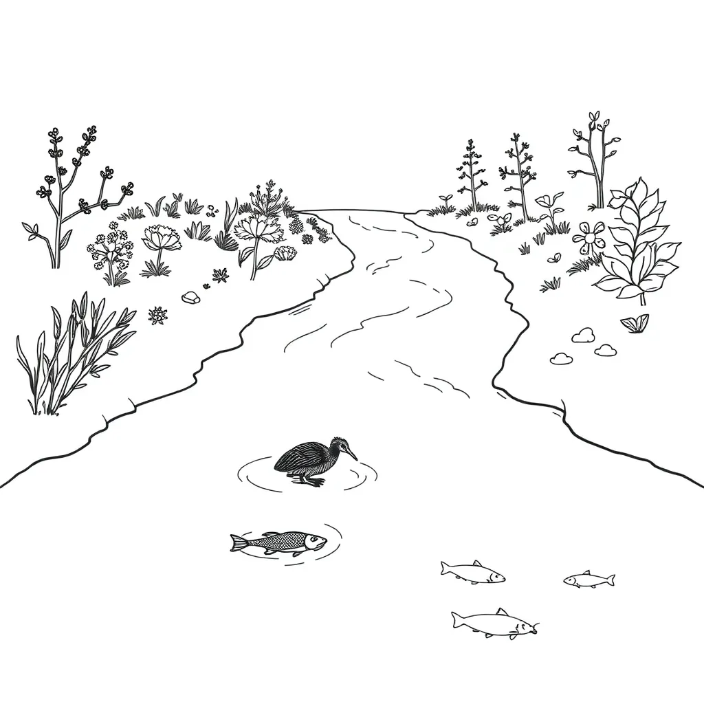 Children cleaning up rubbish by a river
