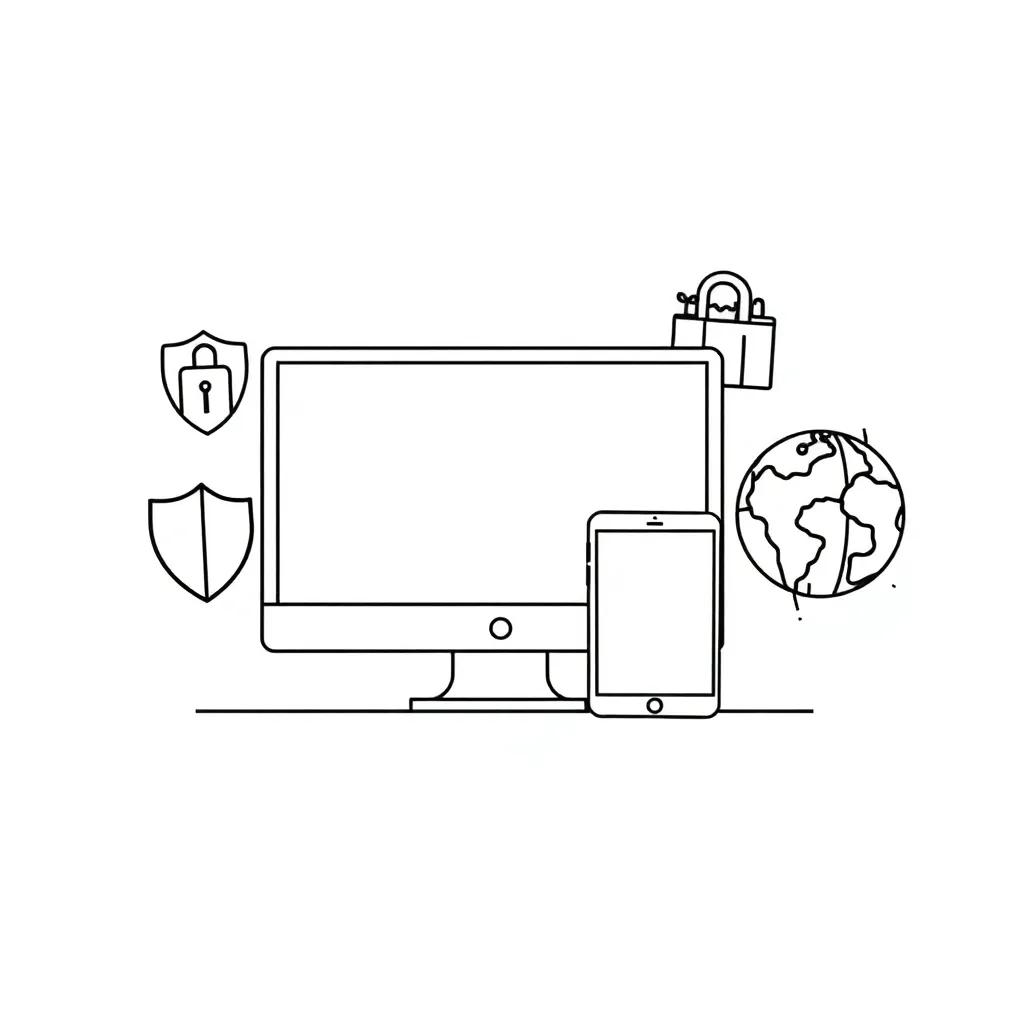Digital citizenship and online safety illustration