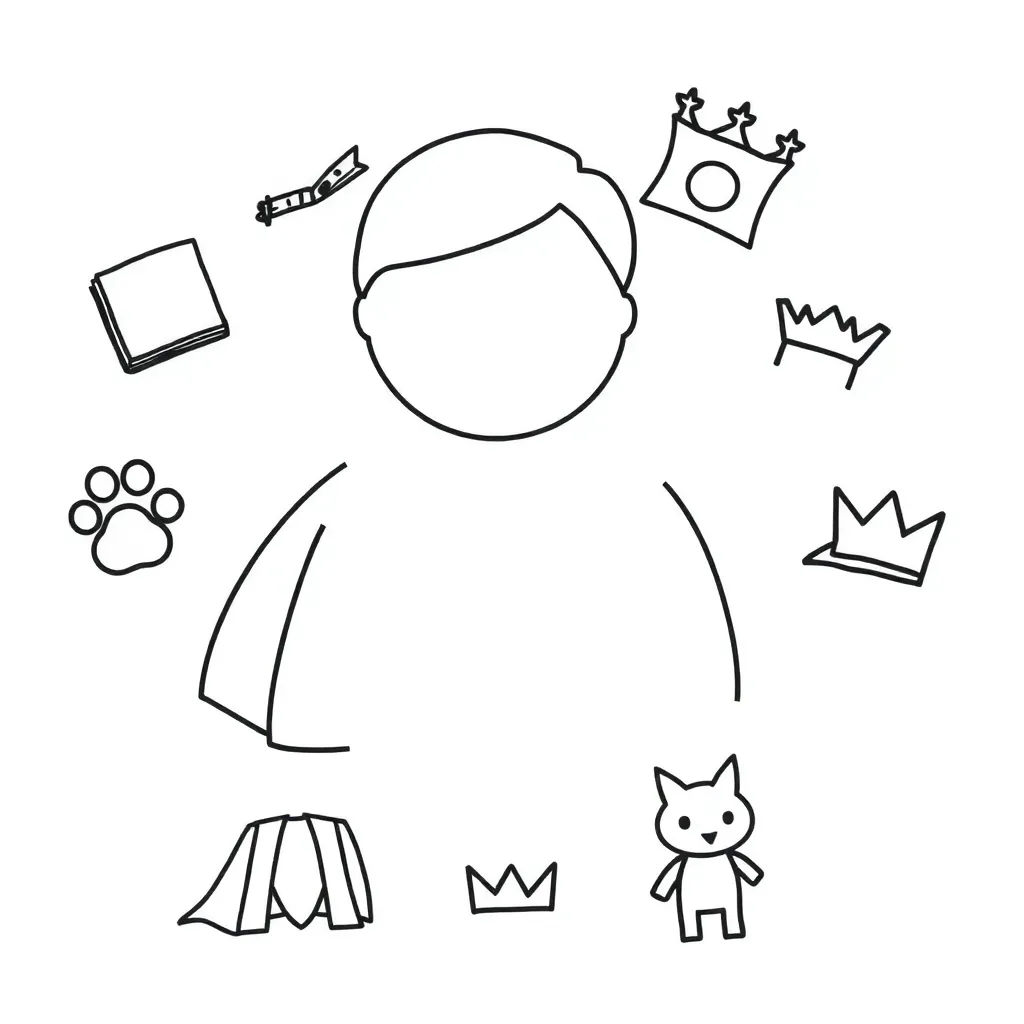 Favorite book characters illustration