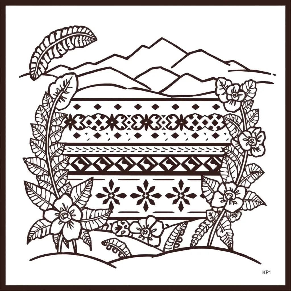 Traditional Māori tukutuku panel