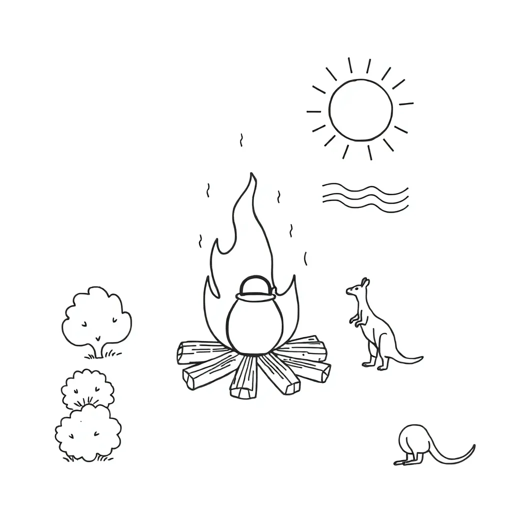 Heat transfer illustration showing conduction, convection and radiation
