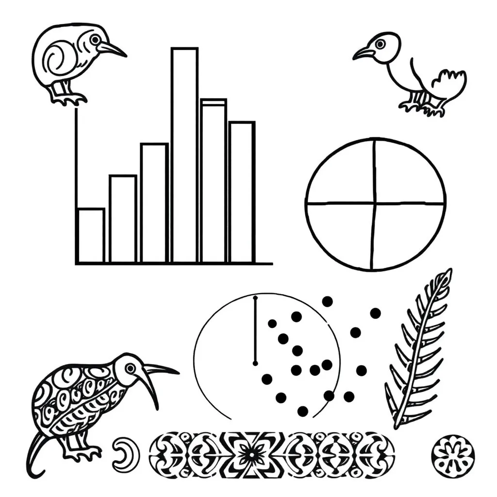 Bar graph and pie chart illustration