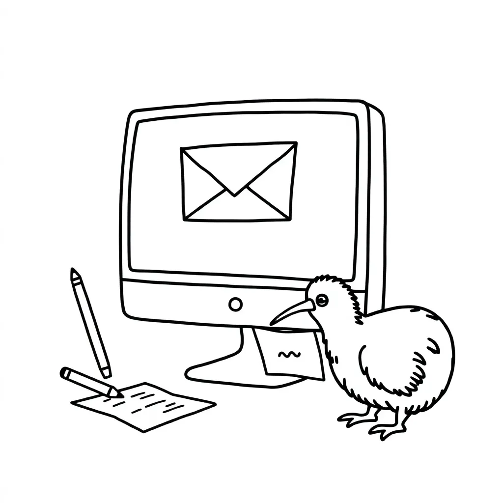 Email writing illustration