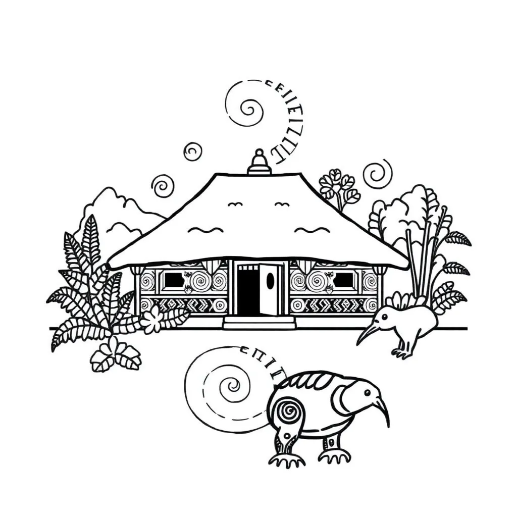 Māori greeting illustration