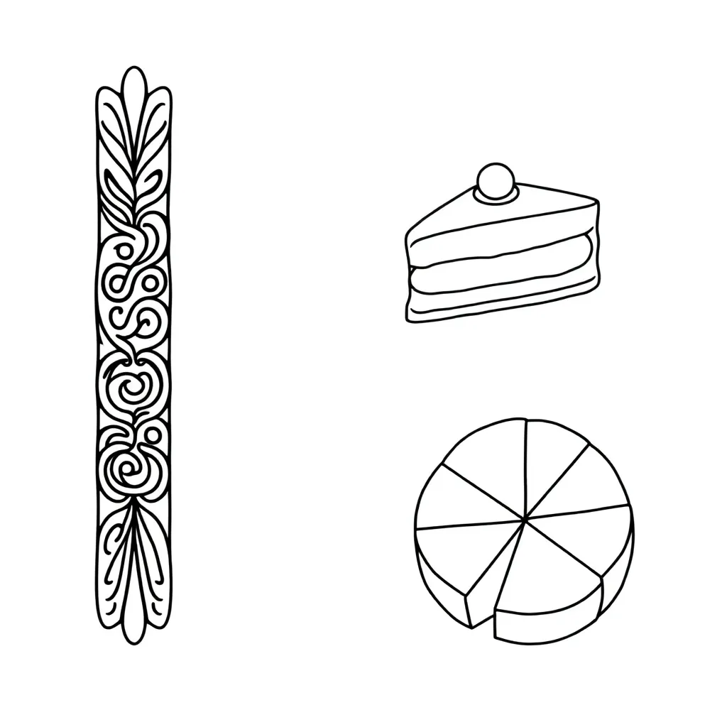 Pizza divided into fractions