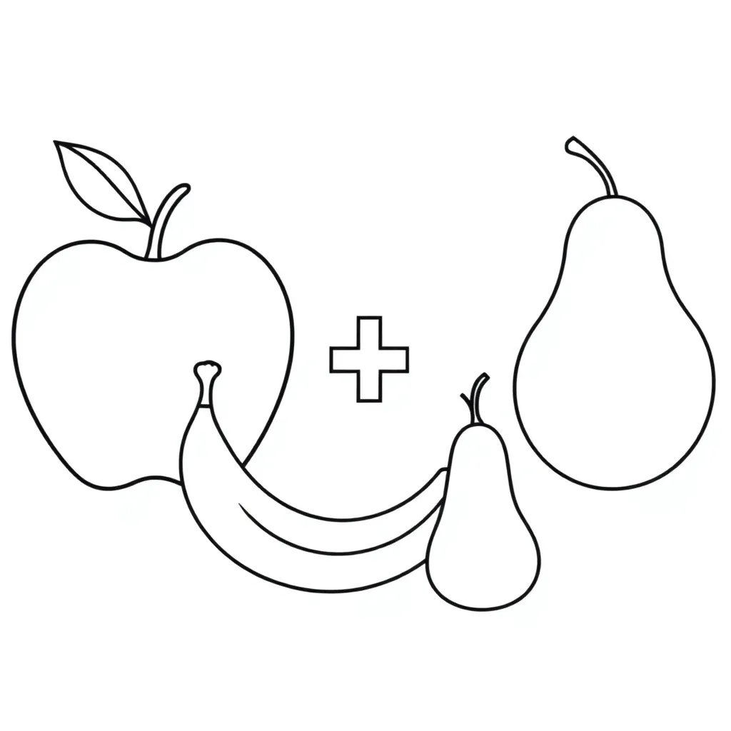 Children solving math problems with everyday objects